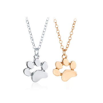 Cat Dog Paw Print Necklace Jewelry