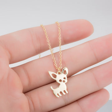 Cute Chihuahua Pet Dog Pendant Necklace Love My Pet Animal Dog Necklace Jewelry