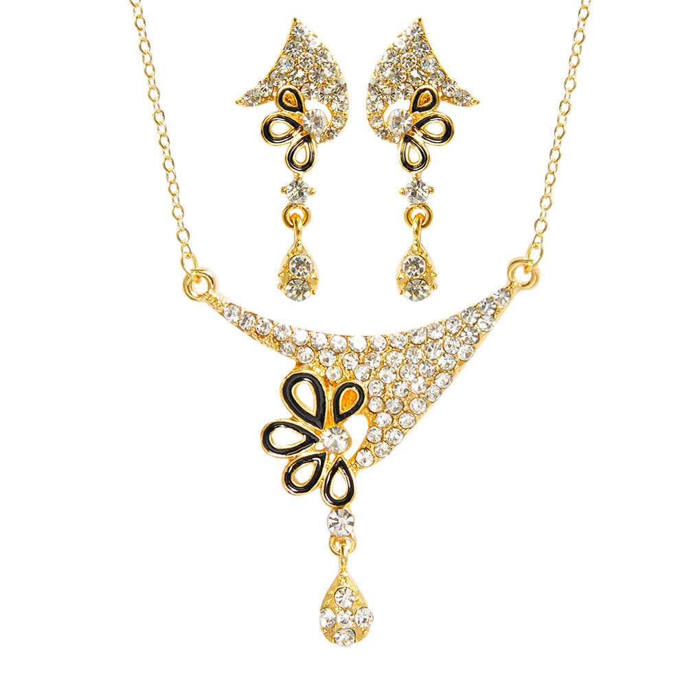 Engagement Jewelry Designer Elegant Necklace Earrings Set