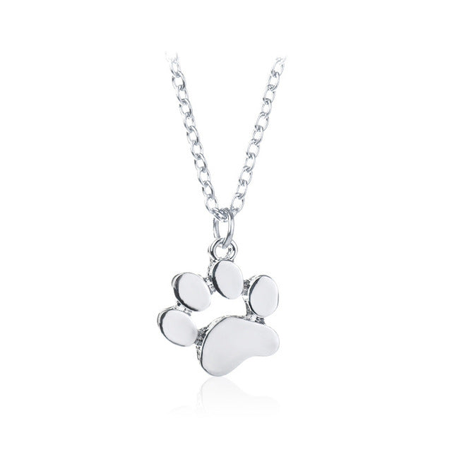 Cat Dog Paw Print Necklace Jewelry